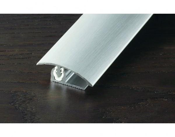 PROVARIOclip Anpassungsprofil, 2-18mm Deckprofil Alu eloxiert Silber gebürstet, 100cm
